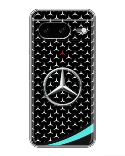 Чехол для Google Pixel 8 с картинкой «Mercedes — бирюзовый акцент»