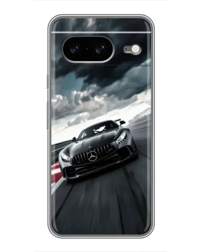 Чехол для Google Pixel 8 с картинкой «Гоночный Mercedes AMG»