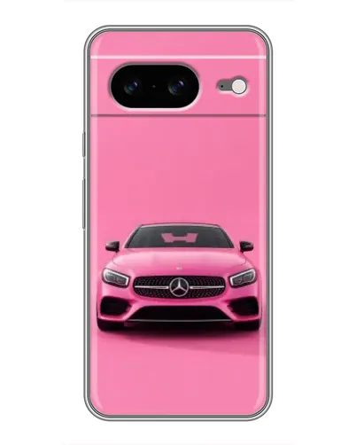 Чехол для Google Pixel 8 с картинкой «Розовый Mercedes AMG»