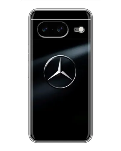 Чехол для Google Pixel 8 с картинкой «Mercedes на металле»