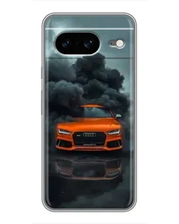 Чохол для Google Pixel 8 з картинкою «Audi у хмарах диму»