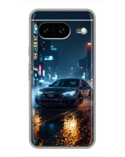 Чохол для Google Pixel 8 з картинкою «Нічне місто та Audi»