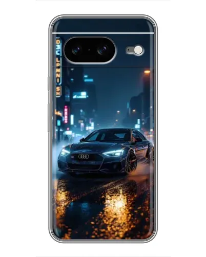 Чохол для Google Pixel 8 з картинкою «Нічне місто та Audi»