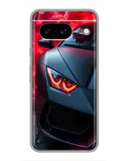 Чехол для Google Pixel 8 с картинкой «Lamborghini красное сияние»