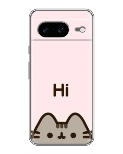 Чехол для Google Pixel 8 с картинкой «Пушин говорит Hi»