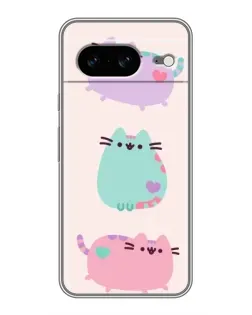 Чехол для Google Pixel 8 с картинкой «Pusheen трио»