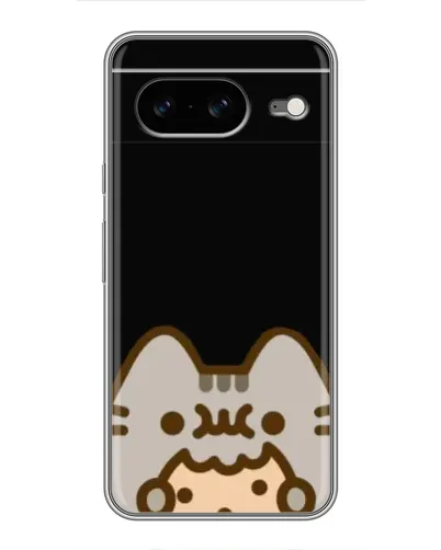 Чехол для Google Pixel 8 с картинкой «Пушин на черном»