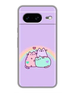 Чехол для Google Pixel 8 с картинкой «Радужные Пушины»