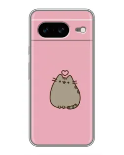 Чехол для Google Pixel 8 с картинкой «Pusheen сердце»
