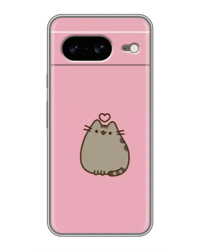 Чехол для Google Pixel 8 с картинкой «Pusheen сердце»
