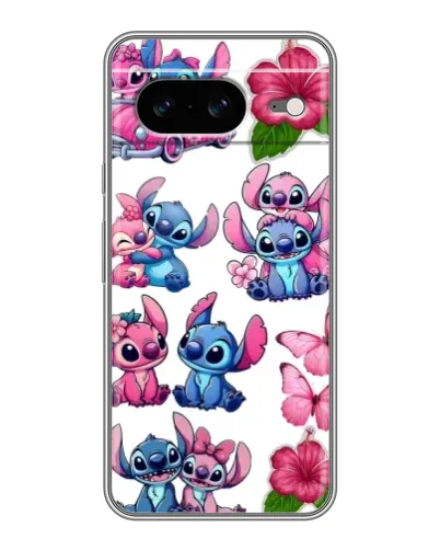 Чехол для Google Pixel 8 с картинкой «Стикеры Stitch и Angel»