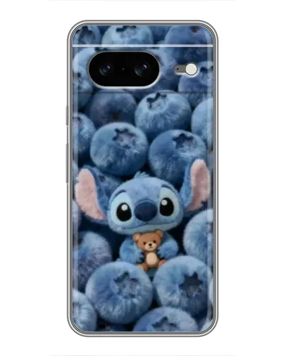 Чехол для Google Pixel 8 с картинкой «Стич и голубика»