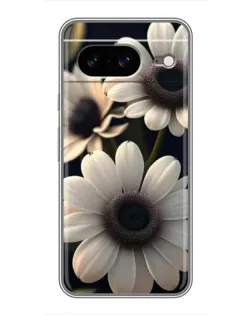 Чехол для Google Pixel 8 с картинкой «Белые маргаритки макро»