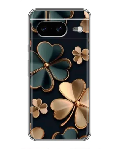Чехол для Google Pixel 8 с картинкой «Клевер в золоте»