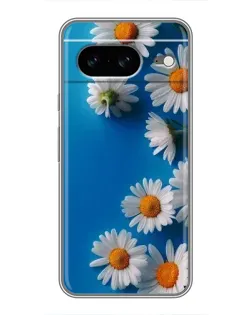 Чехол для Google Pixel 8 с картинкой «Белоснежные маргаритки»