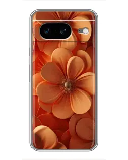 Чехол для Google Pixel 8 с картинкой «Оранжевый макро цветок»