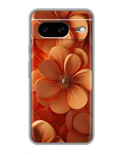 Чехол для Google Pixel 8 с картинкой «Оранжевый макро цветок»
