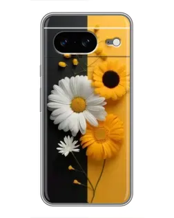 Чехол для Google Pixel 8 с картинкой «Подсолнух и ромашка»