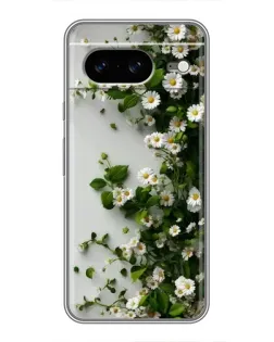 Чехол для Google Pixel 8 с картинкой «Ветка мелких белых цветов»