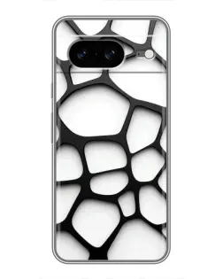 Чохол для Google Pixel 8 з картинкою «Біла об'ємна сітка»