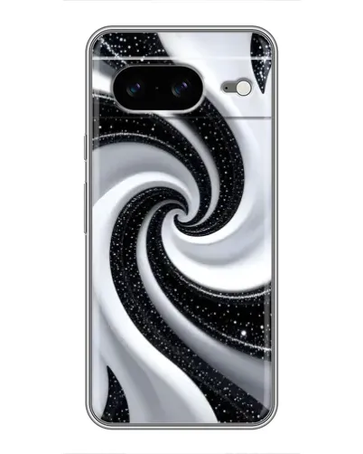 Чохол для Google Pixel 8 з картинкою «Чорно-біла спіраль»