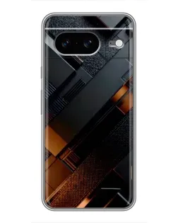 Чохол для Google Pixel 8 з картинкою «Чорні геометричні блоки»