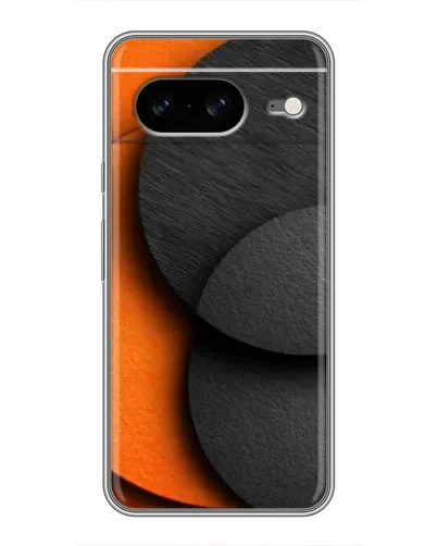 Чохол для Google Pixel 8 з картинкою «Геометрія помаранчевих кіл»