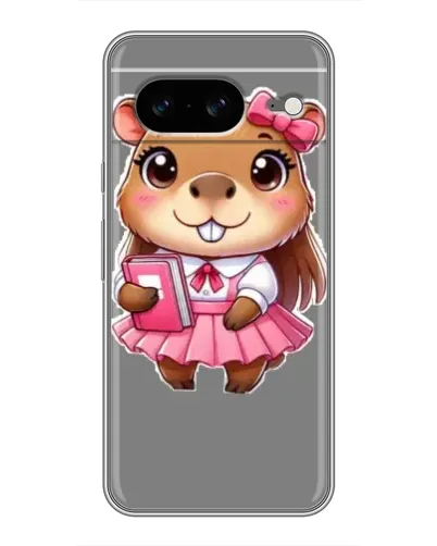Чехол для Google Pixel 8 с картинкой «Девочка капибара»