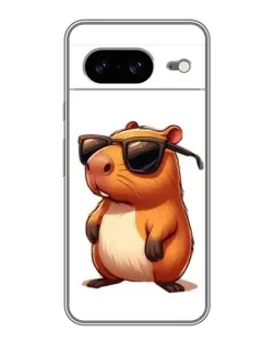 Чехол для Google Pixel 8 с картинкой «Капибара в очках»