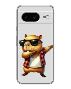 Чехол для Google Pixel 8 с картинкой «Капибара рэпер даб»
