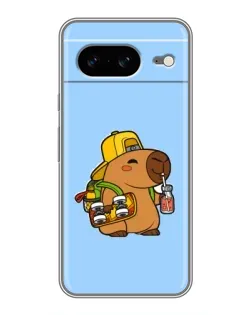 Чехол для Google Pixel 8 с картинкой «Капибара на скейте»