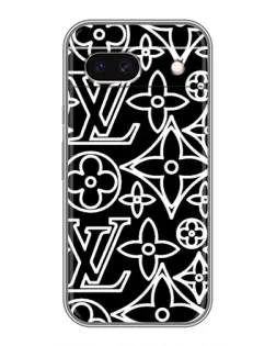 Чохол для Google Pixel 8A з картинкою «Чорно-білий візерунок LV»