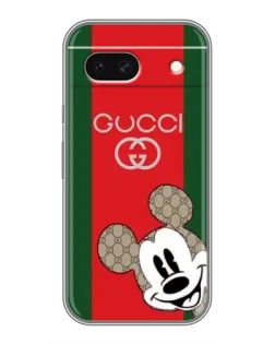 Чехол для Google Pixel 8A с картинкой «Gucci — полосы и Микки»