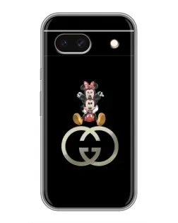 Чехол для Google Pixel 8A с картинкой «Минни Маус на лого»