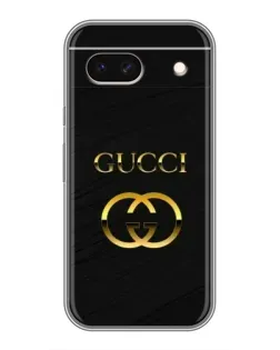 Чехол для Google Pixel 8A с картинкой «Золотой логотип Gucci»