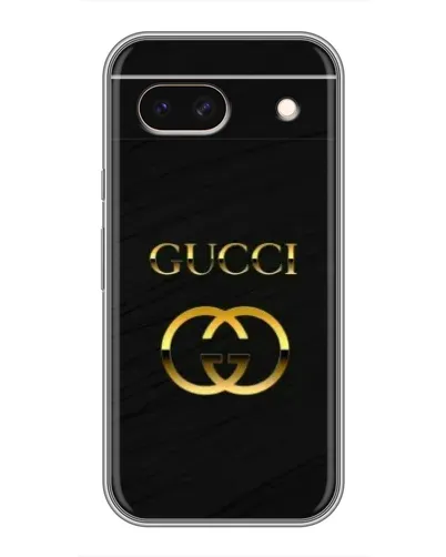 Чехол для Google Pixel 8A с картинкой «Золотой логотип Gucci»