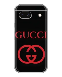 Чехол для Google Pixel 8A с картинкой «Gucci — красный логотип»
