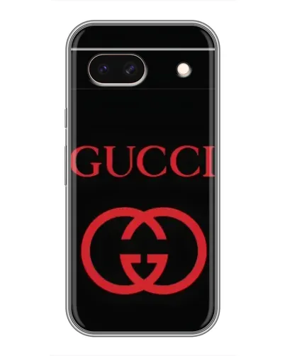 Чехол для Google Pixel 8A с картинкой «Gucci — красный логотип»