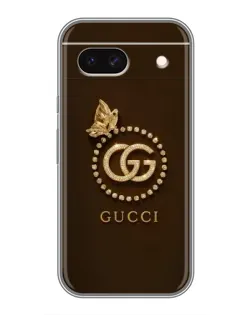 Чехол для Google Pixel 8A с картинкой «Gucci — золотая бабочка»