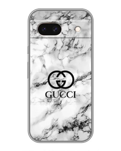 Чехол для Google Pixel 8A с картинкой «Gucci — мраморный шик»