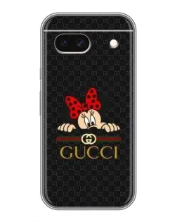 Чехол для Google Pixel 8A с картинкой «Минни Маус Gucci — черный»
