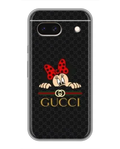 Чехол для Google Pixel 8A с картинкой «Минни Маус Gucci — черный»
