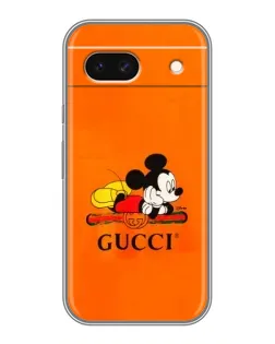 Чехол для Google Pixel 8A с картинкой «Микки Маус Gucci — оранж»