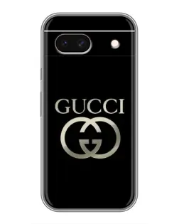 Чехол для Google Pixel 8A с картинкой «Gucci — золото на черном»