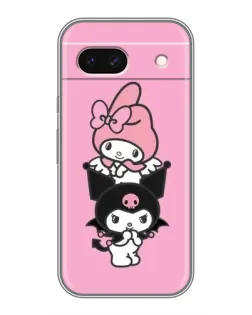 Чохол для Google Pixel 8A з картинкою «Тріо My Melody та Kuromi»