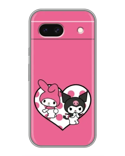 Чохол для Google Pixel 8A з картинкою «Kuromi та My Melody»