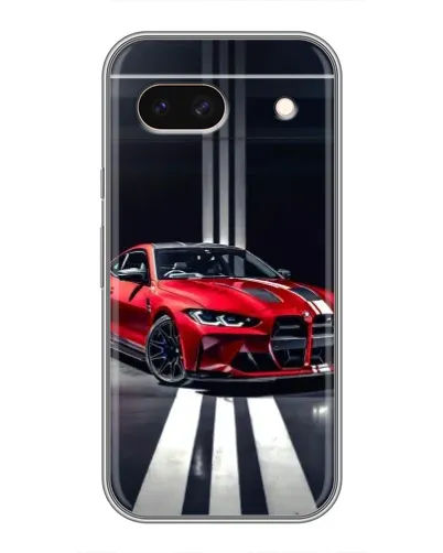 Чохол для Google Pixel 8A з картинкою «Червона BMW на дорозі»
