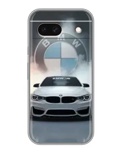 Чехол для Google Pixel 8A с картинкой «BMW в белом дыму»
