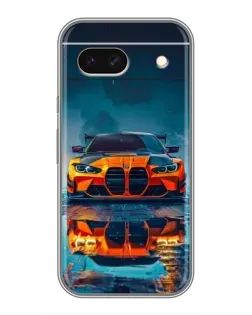 Чехол для Google Pixel 8A с картинкой «BMW — золотая эмблема»