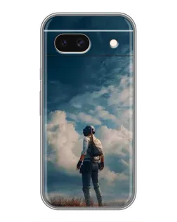 Чохол для Google Pixel 8A з картинкою «Герой PUBG на скелі»
